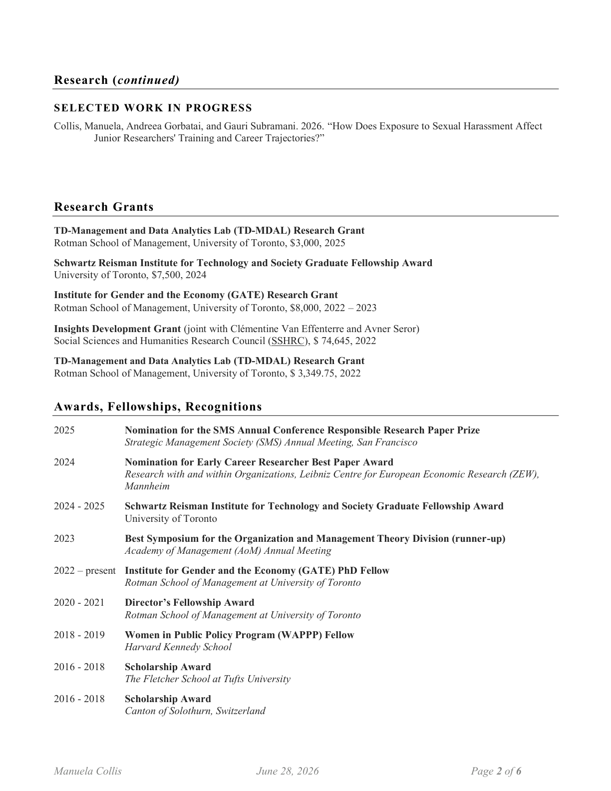 CV page 2